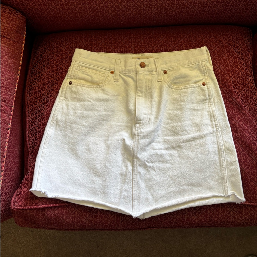 Madewell rigid denim A-line skirt size 27 EUC